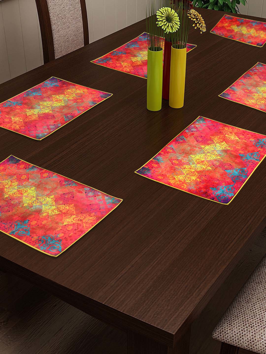 

HOUZZCODE Red Table Mat, Multi