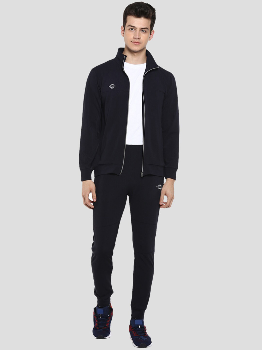 

NIVIA Mock Collar Tracksuit, Navy blue