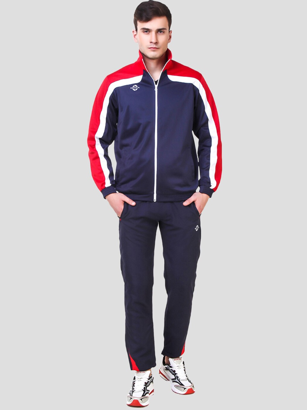 

NIVIA Colourblocked Tracksuit, Navy blue