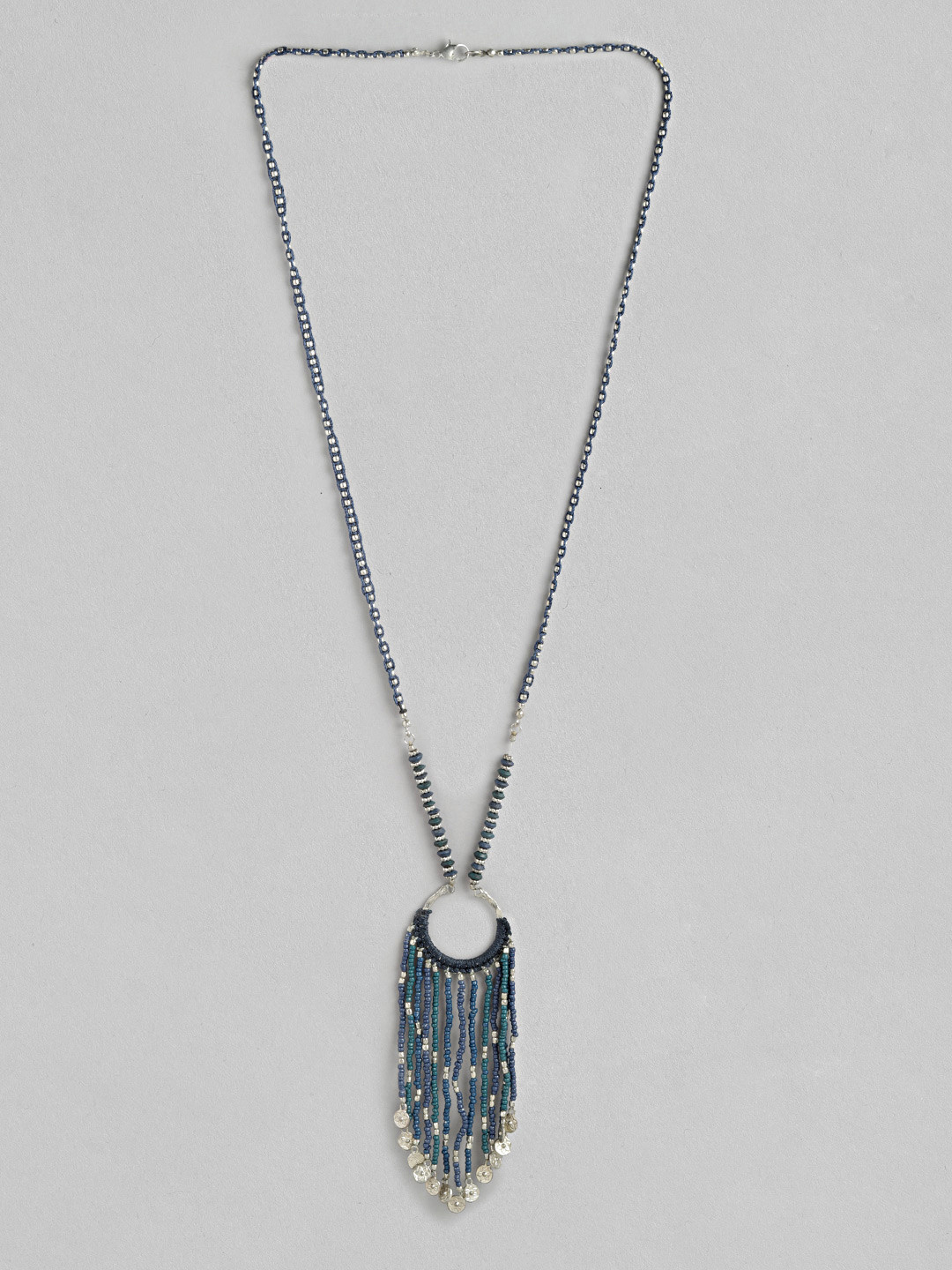 

RICHEERA Silver-Plated Beaded Statement Necklace