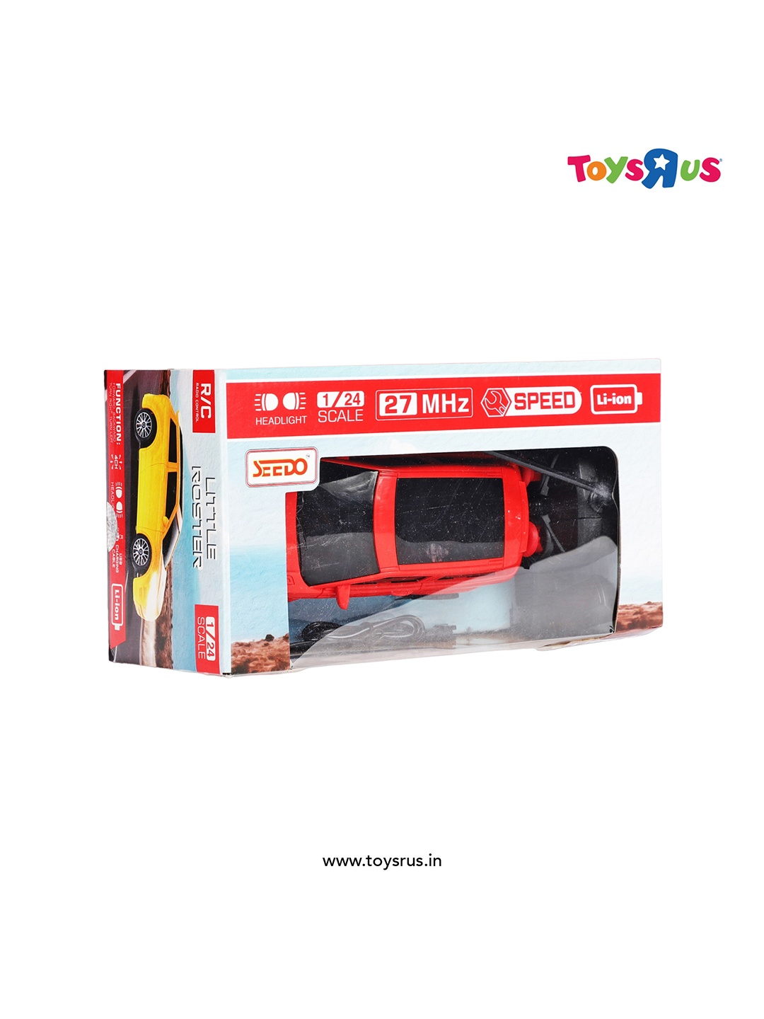

Seedo Kids Little Roster 1:24 Scale Remote Control Car With USB Charging, Red