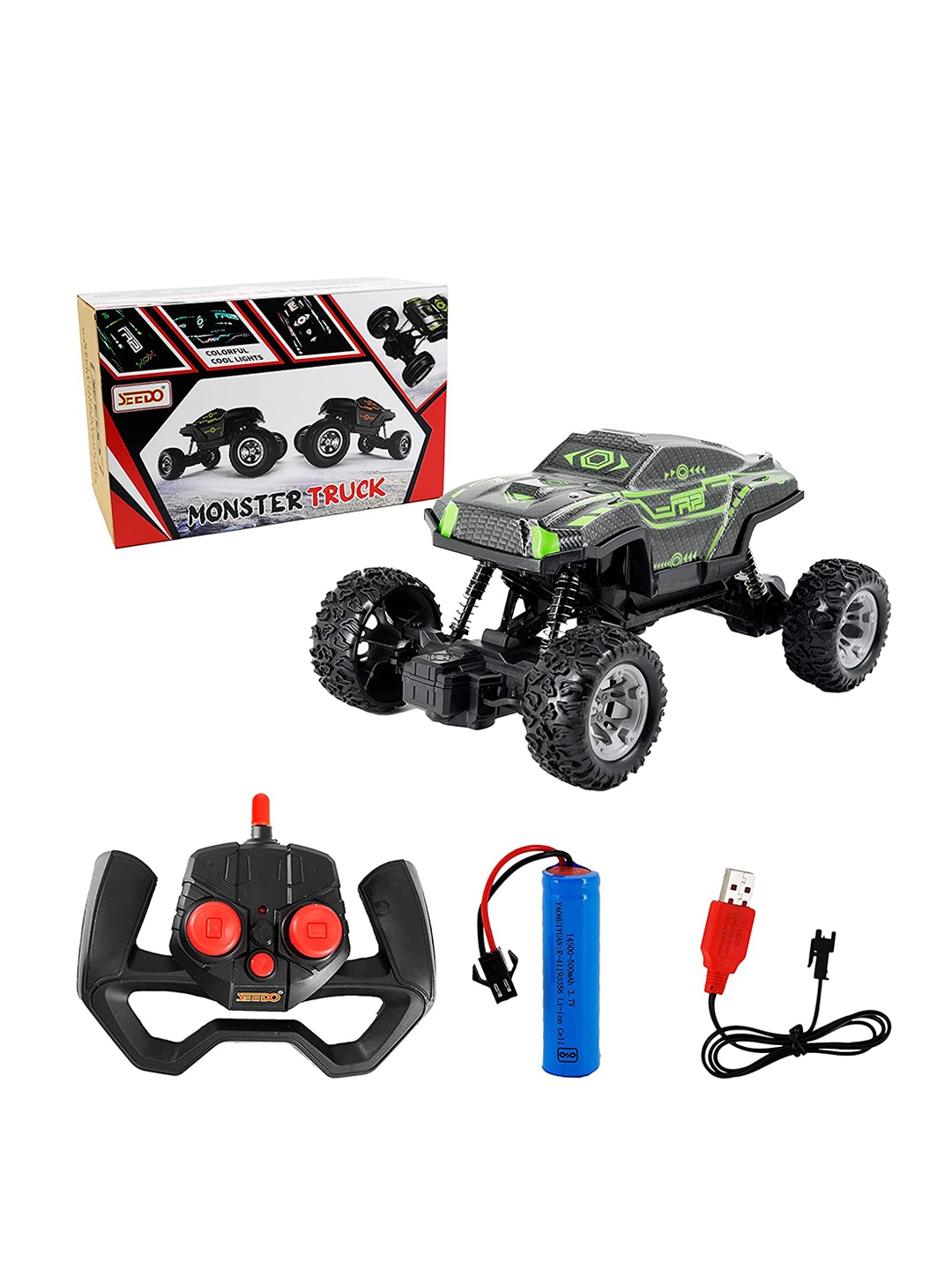 

Seedo Monster Remote Control Truck, With Light & Music, Grey
