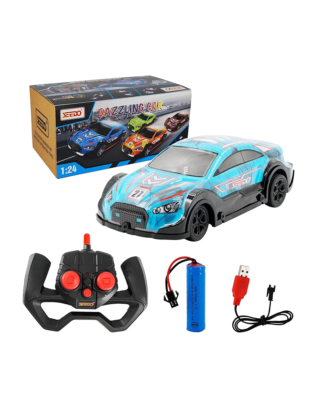 

Seedo Remote Control Rechargeable Anti Scratch High Speed Racing Car, Blue
