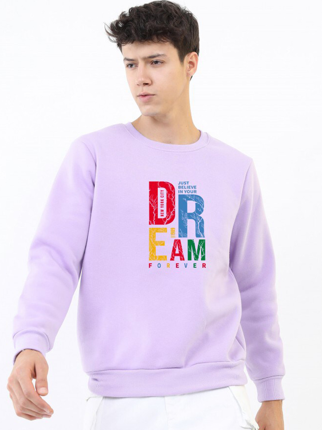 

Imsa Moda Printed Fleece Sweatshirt, Lavender