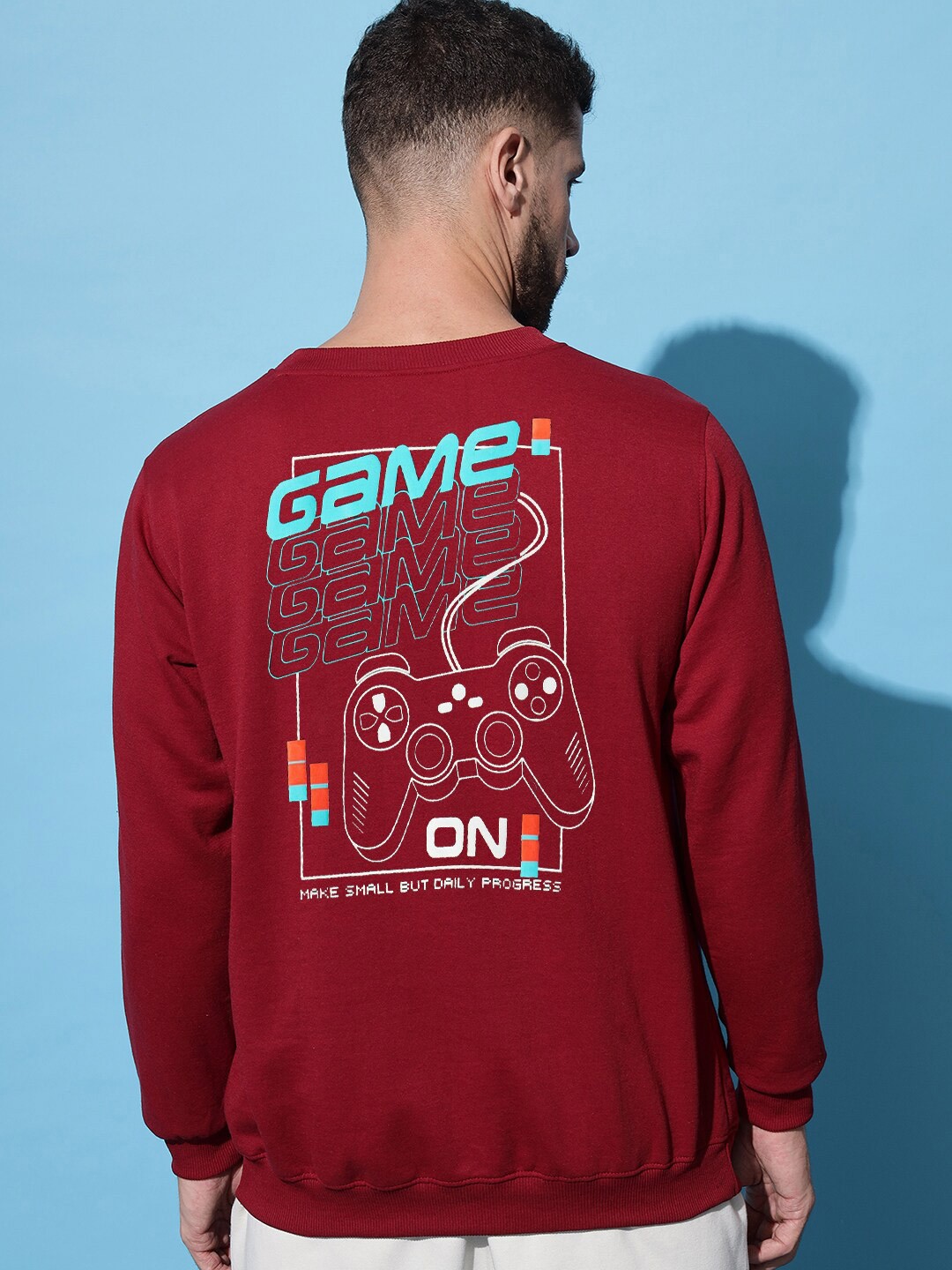 

Imsa Moda Typography Printed Sweatshirt, Maroon