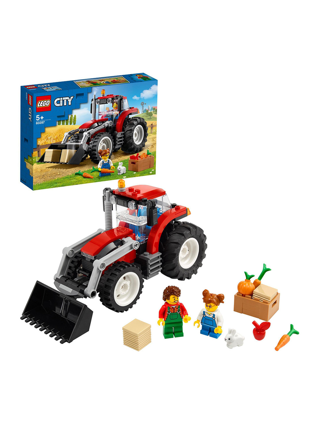 

LEGO Kids 148 Pcs City Tractor 60287 Building Kit, Red