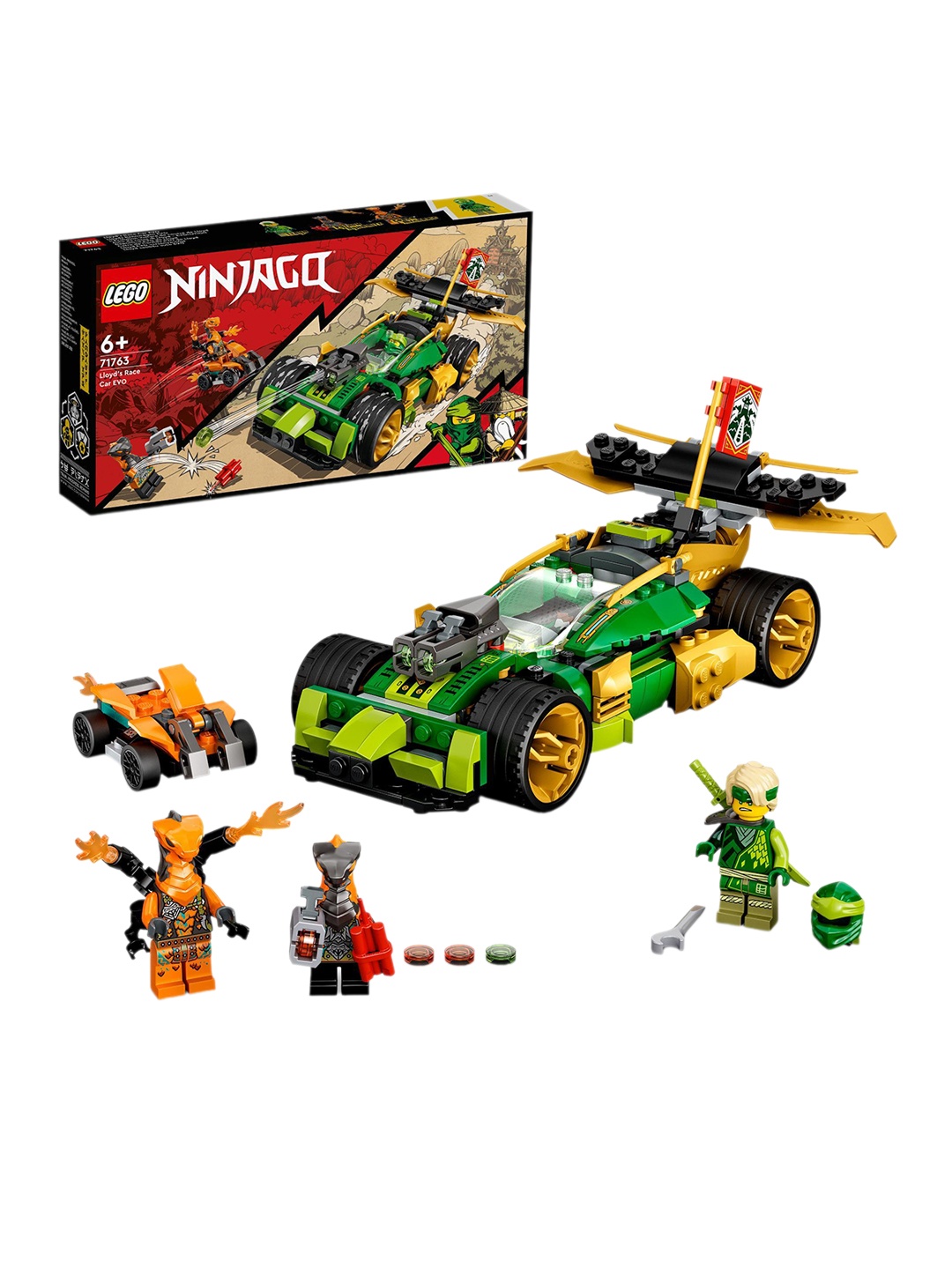 

LEGO NINJAGO Lloyds Race Car EVO 71763 Building Kit (279 Pieces), Green
