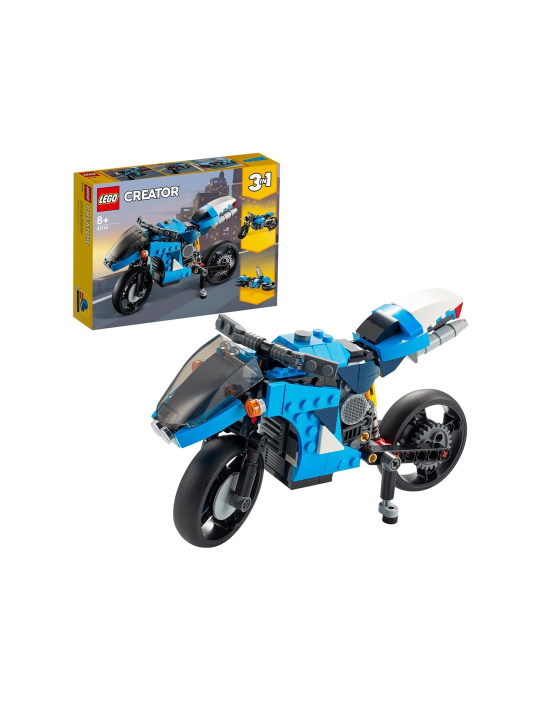 

LEGO Creator 3 in 1 Superbike 31114 Building Kit (236 Pieces), Blue