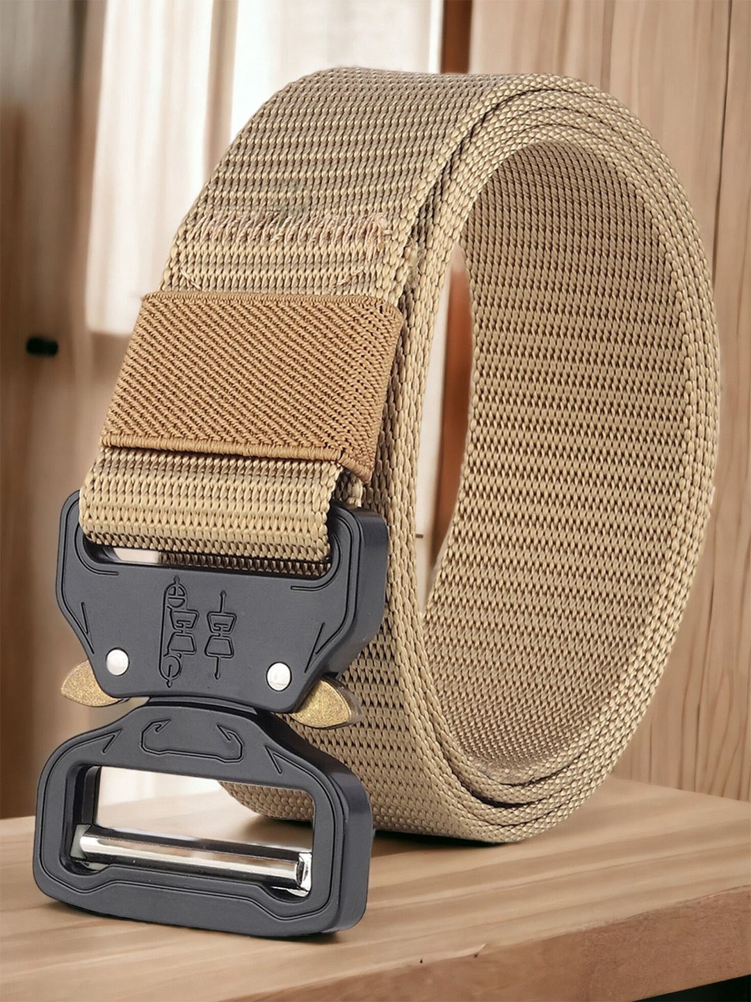 

Mast & Harbour Men Beige Textured Belt