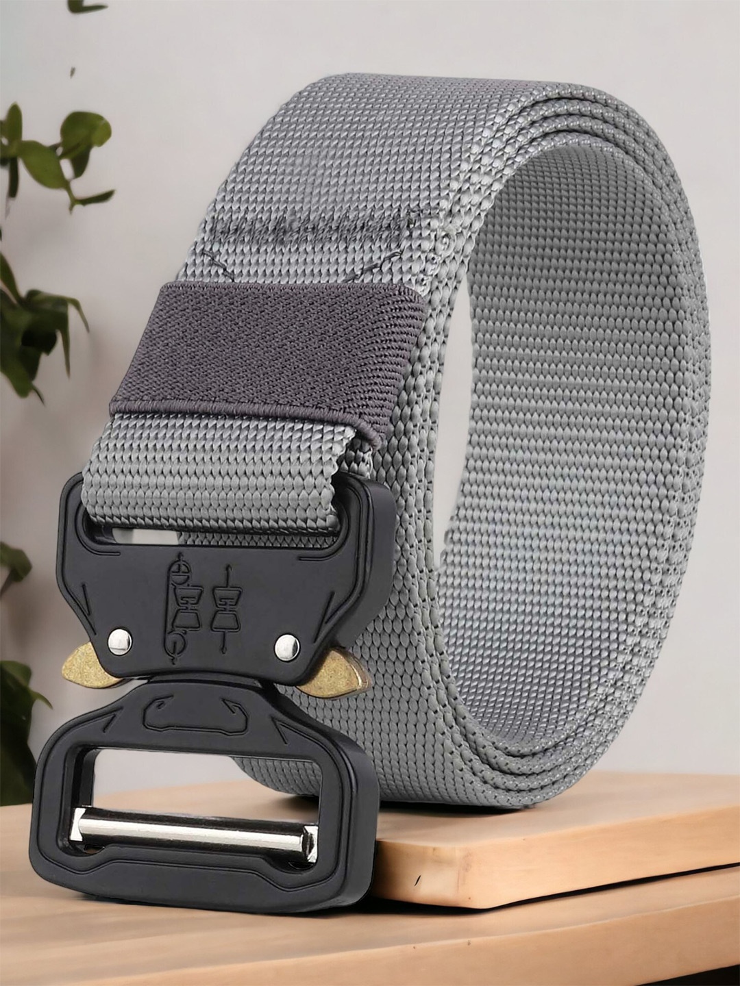 

Mast & Harbour Men Grey Textured Belt