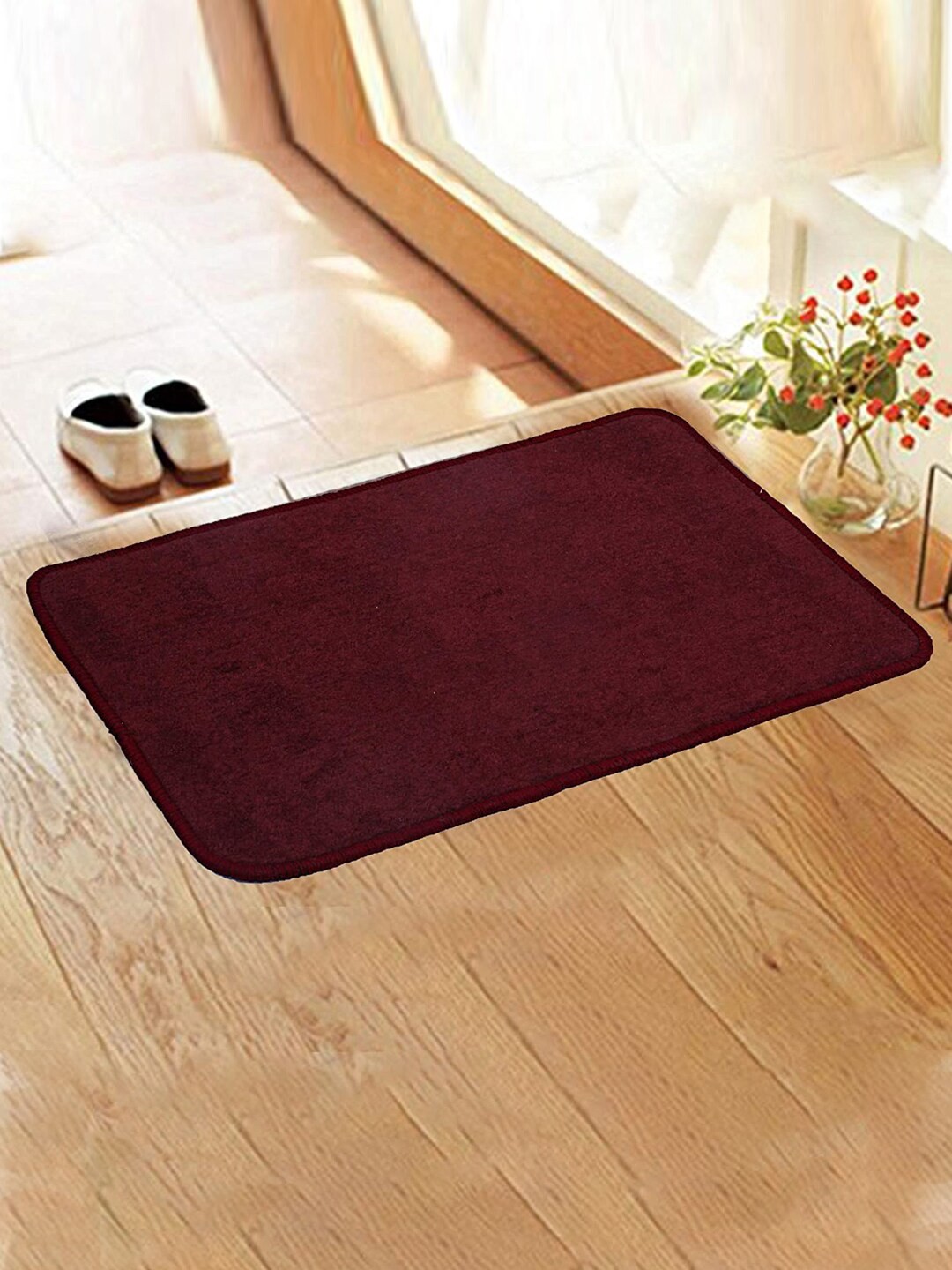 

Kuber Industries Maroon 3 Pieces Anti Slip Doormats