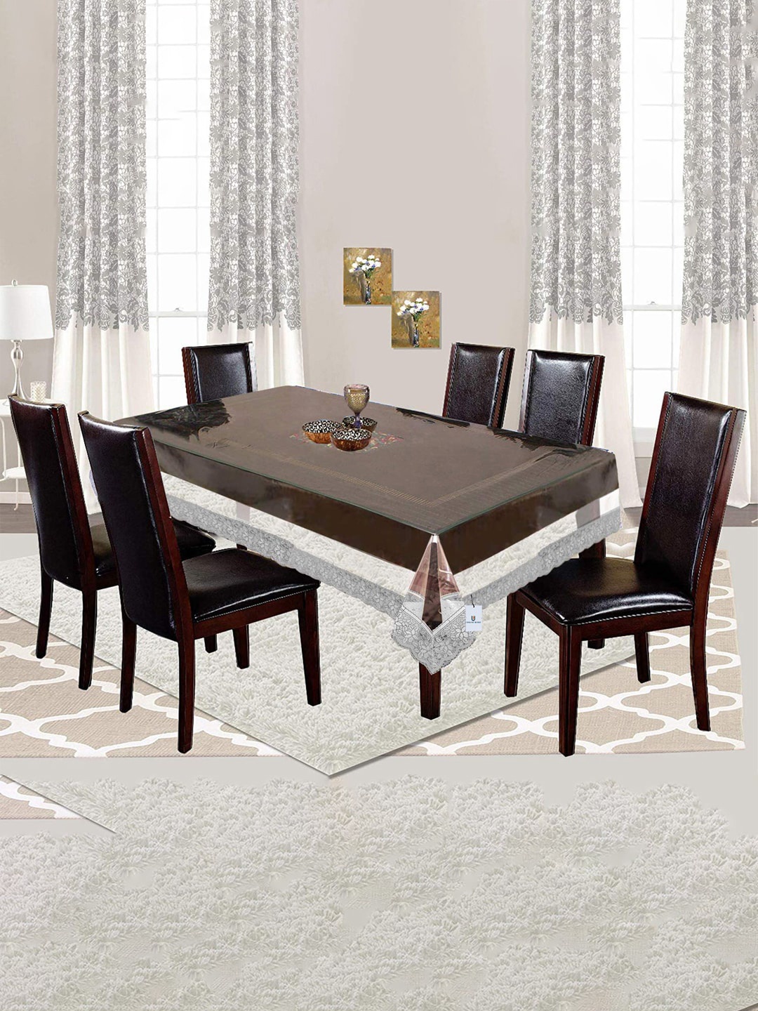 

Kuber Industries Transparent 6 Seater Dining Table Cover