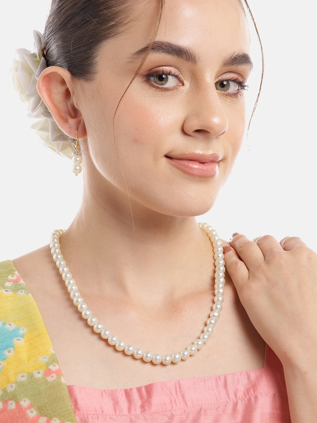

Anouk Gold-Plated Pearl Jewellery Set, White