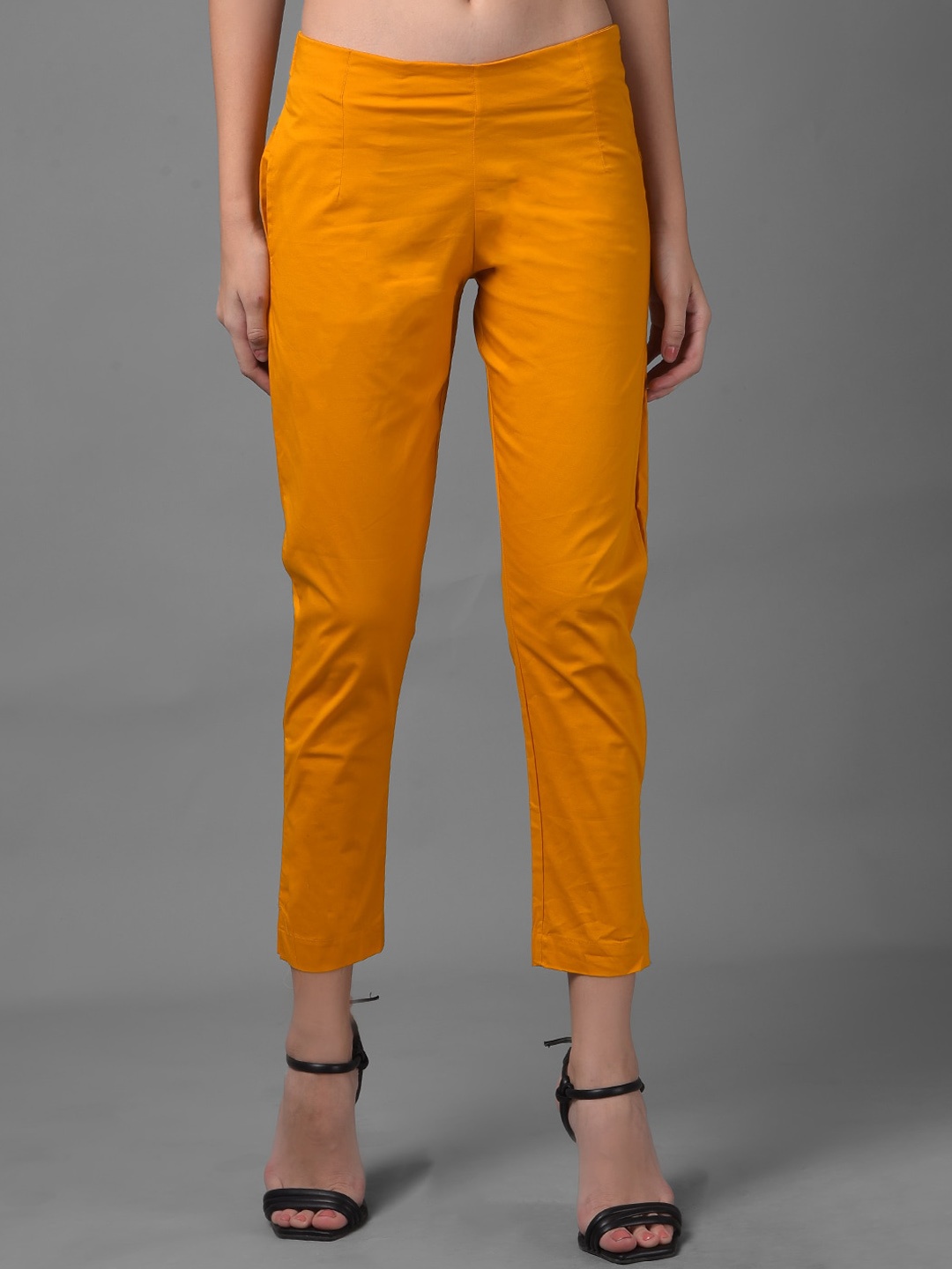 

Dollar Missy Women Wrinkle Free Trousers, Mustard