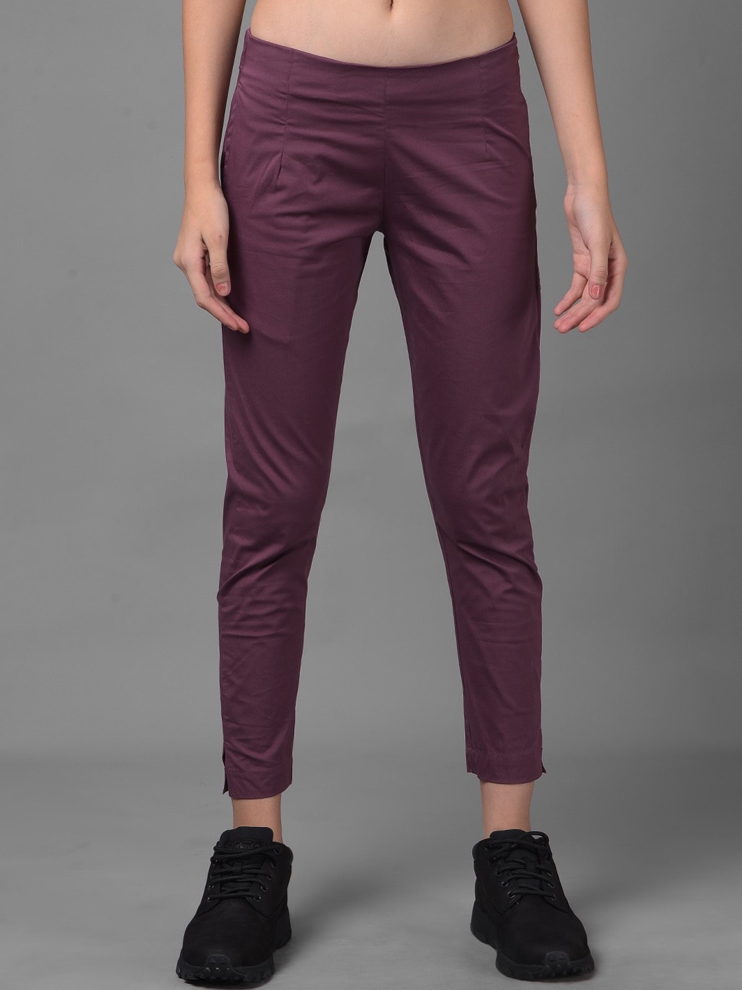 

Dollar Missy Women Mid-Rise Wrinkle Free Cropped Trousers, Brown