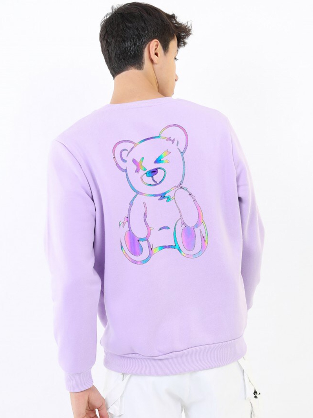 

Imsa Moda Graphic Printed Fleece Sweatshirt, Lavender