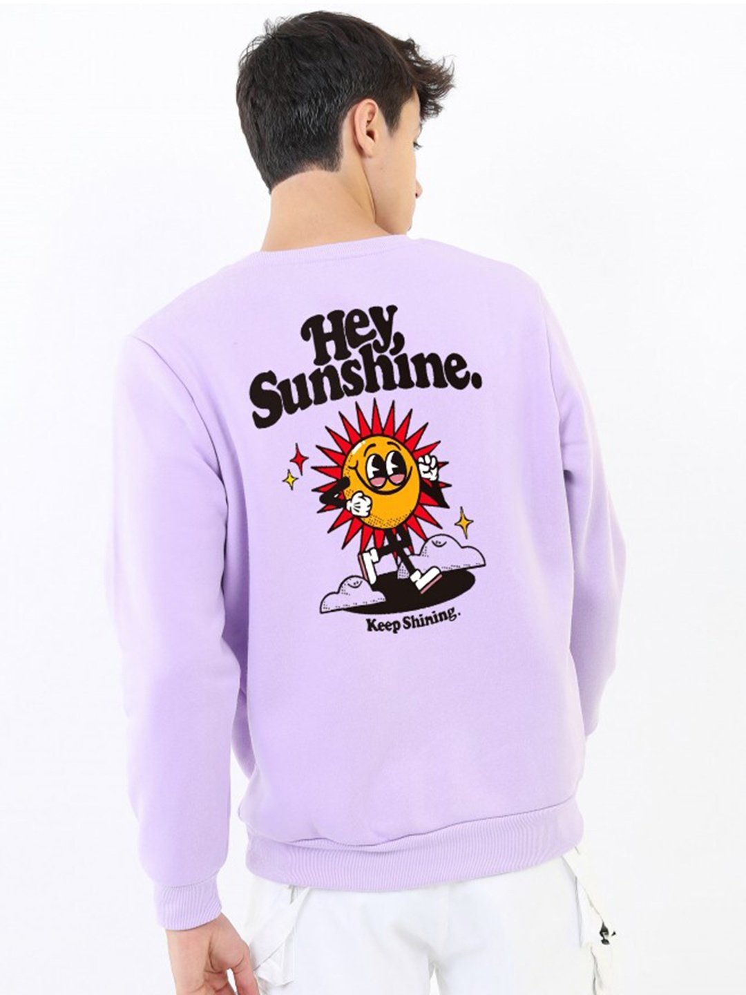 

Imsa Moda Graphic Printed Fleece Sweatshirt, Lavender
