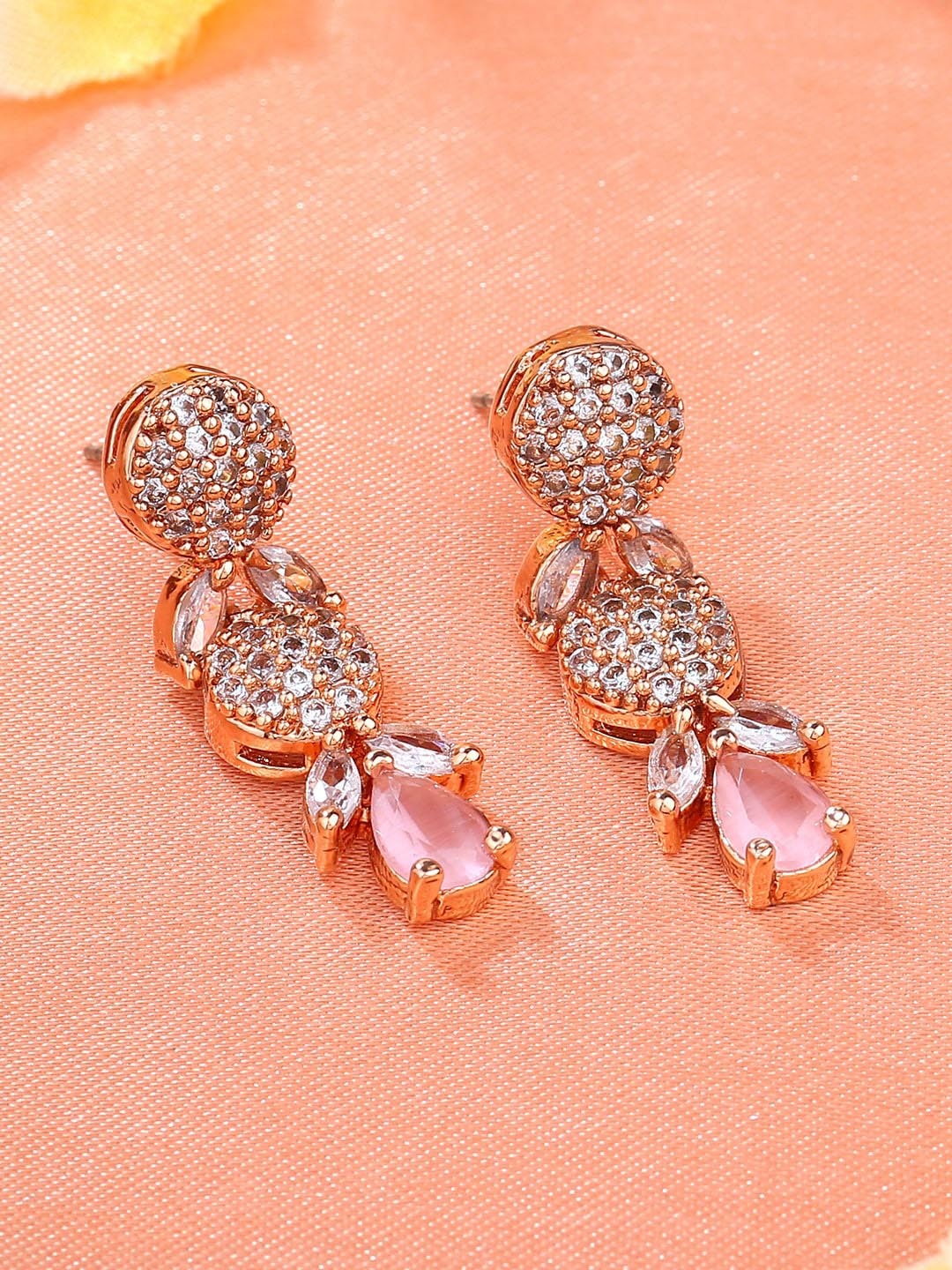 

Estele Rose Gold-Plated Geometric Drop Earrings