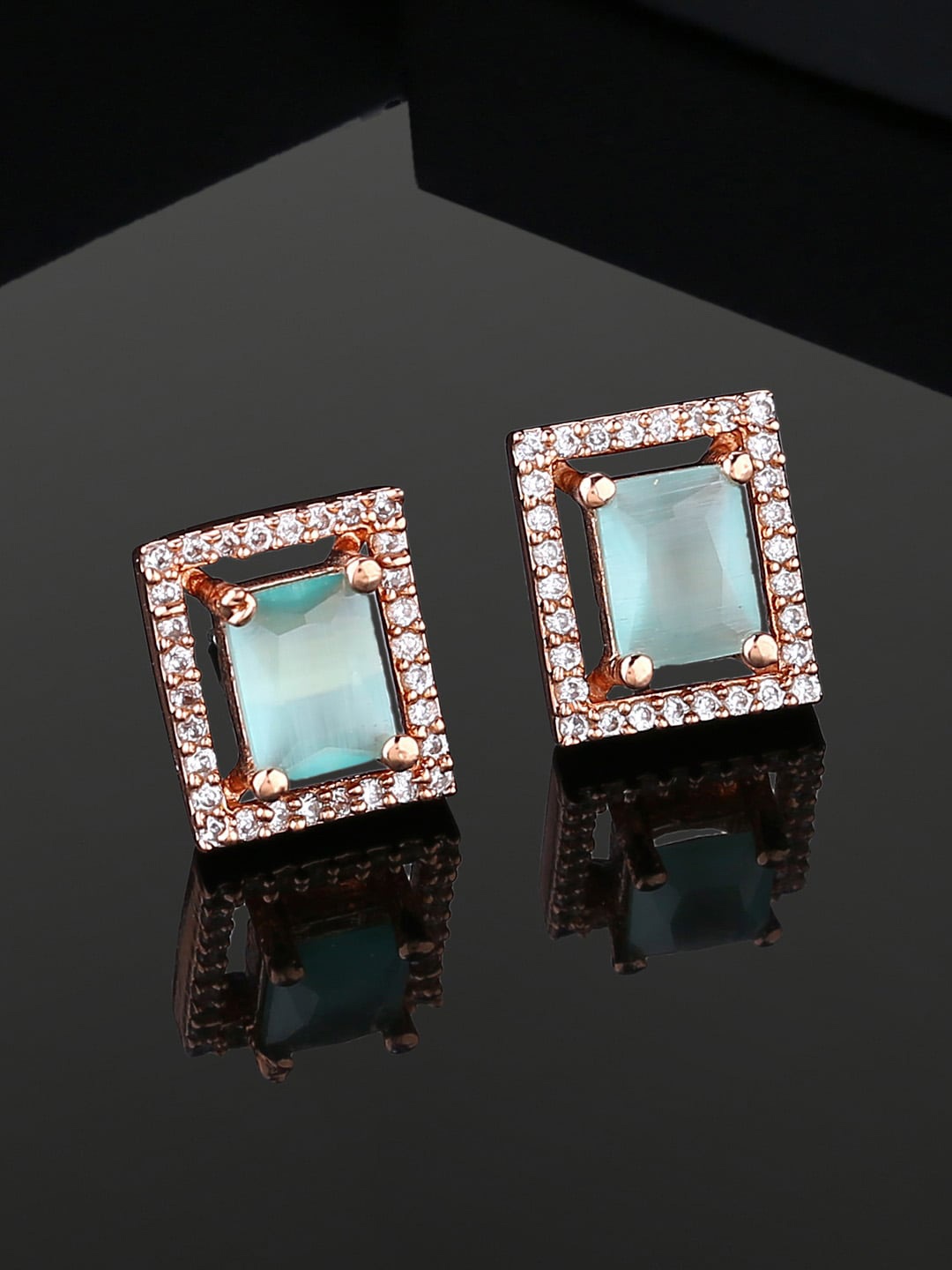 

Estele Rose Gold-Plated Square Stud Earrings