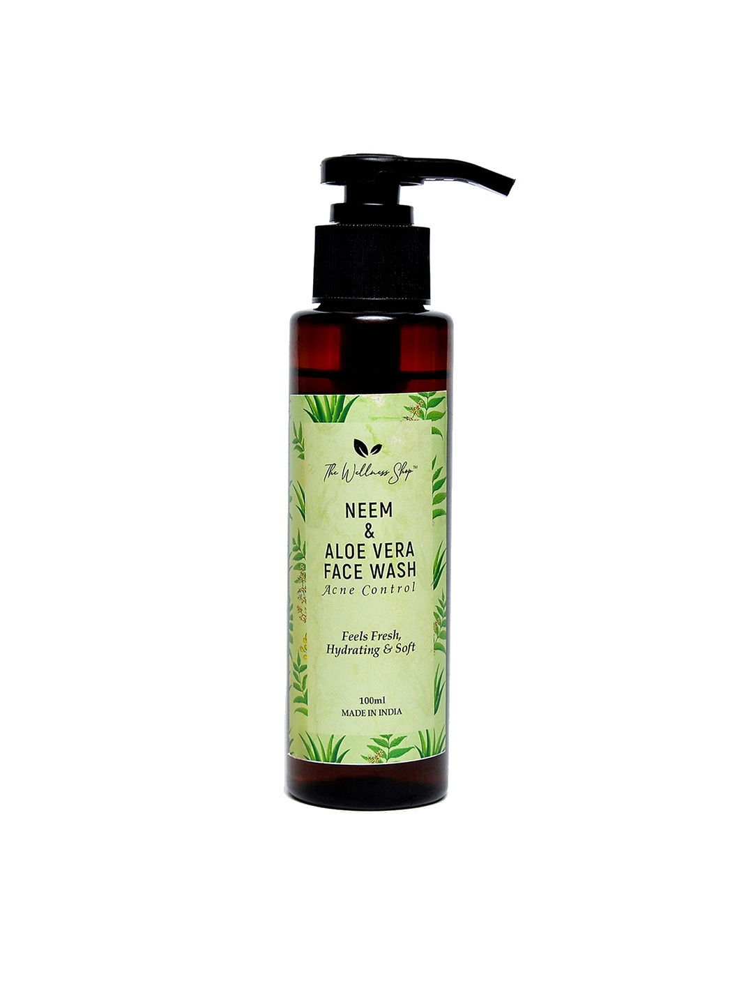 

The Wellness Shop Neem & Aloe Vera Acne Control Face Wash - 100ml, Green