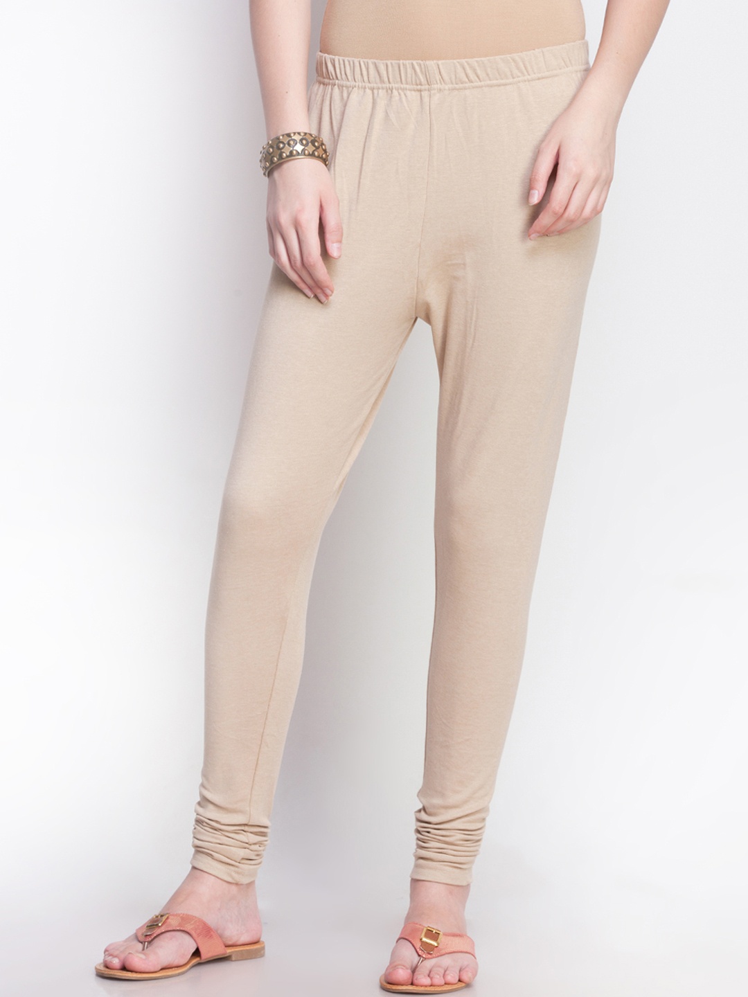 

Dollar Missy Women Beige Solid Leggings