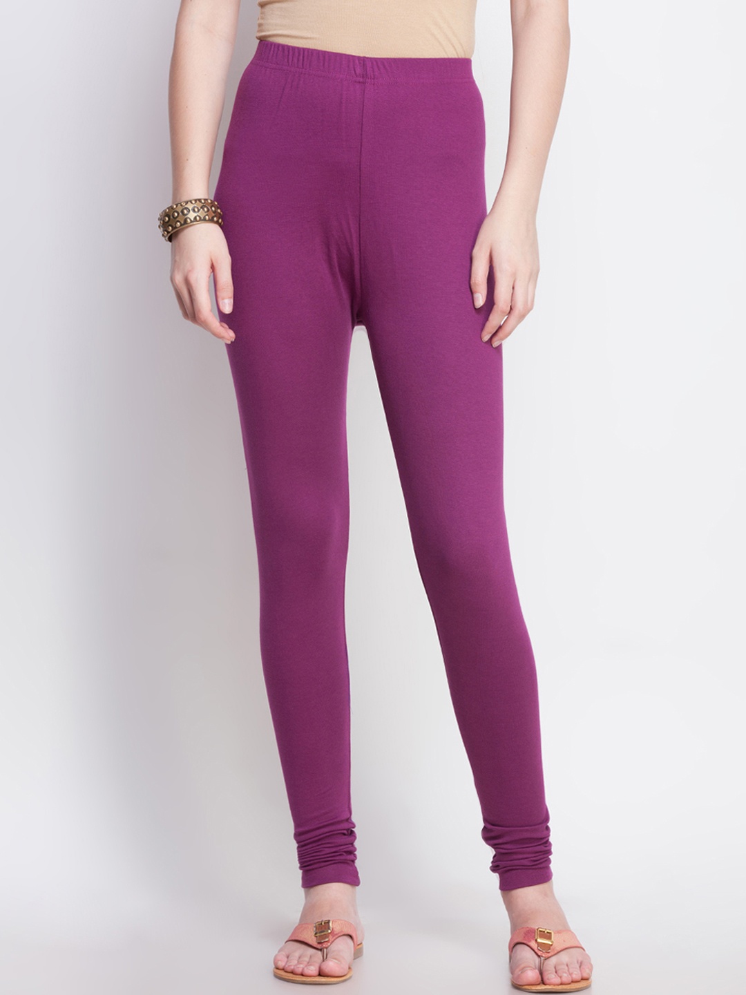 

Dollar Missy Women Mauve Solid Leggings