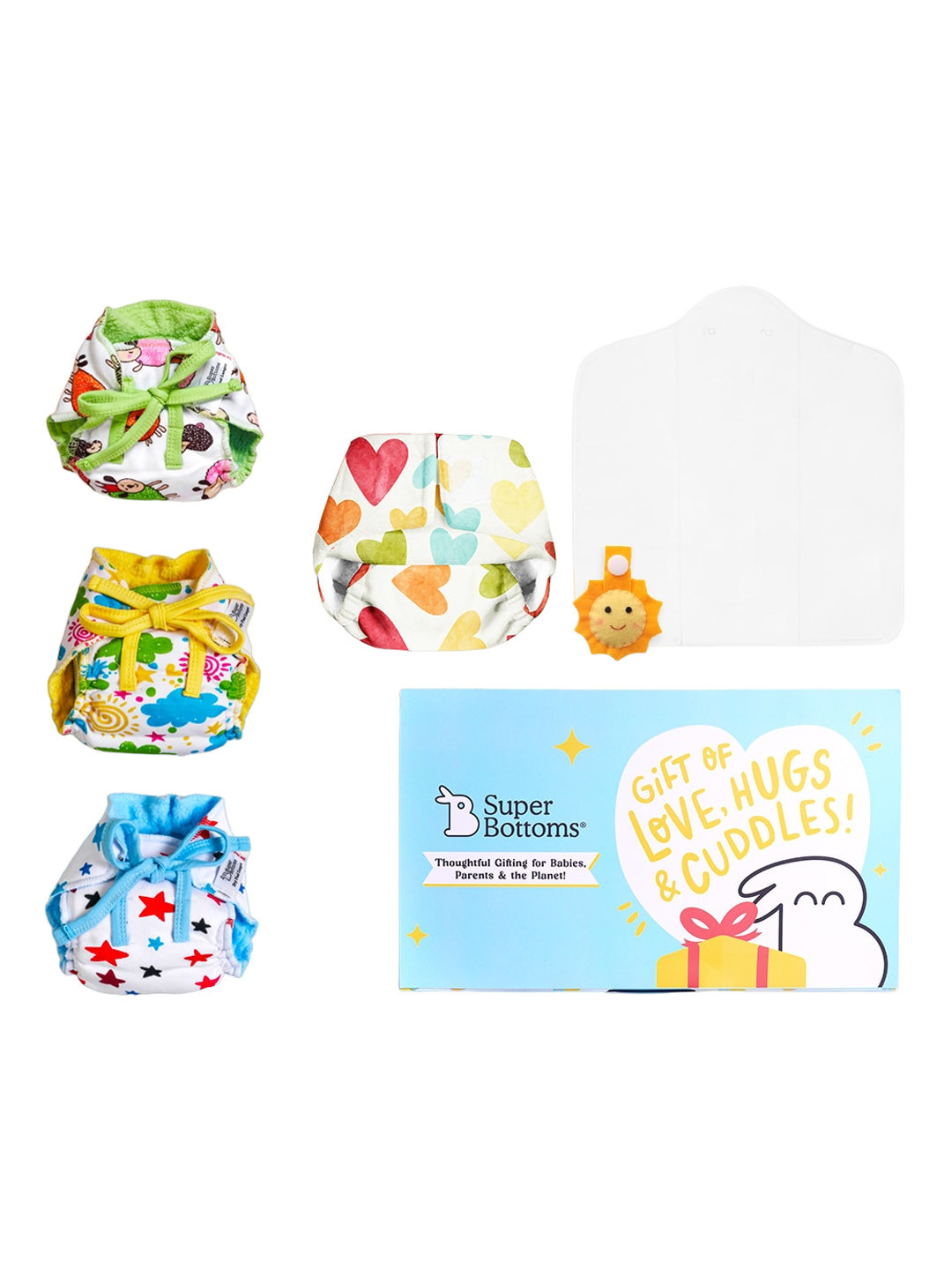 

SuperBottoms Infants Diapering Essentials Gift Pack, Multi