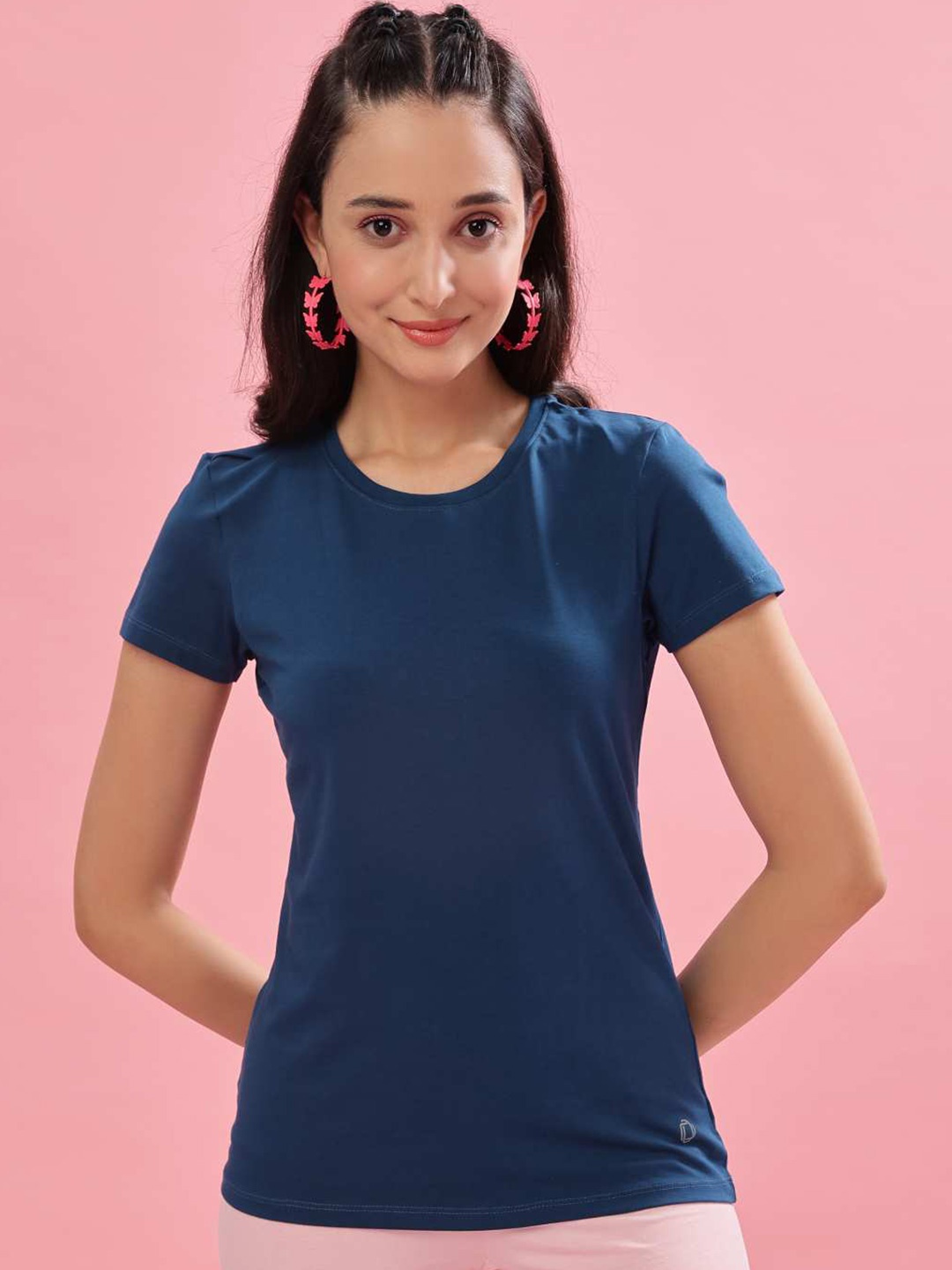 

Dollar Rapid-Dry Round Neck Slim Fit Sports T-shirt, Blue