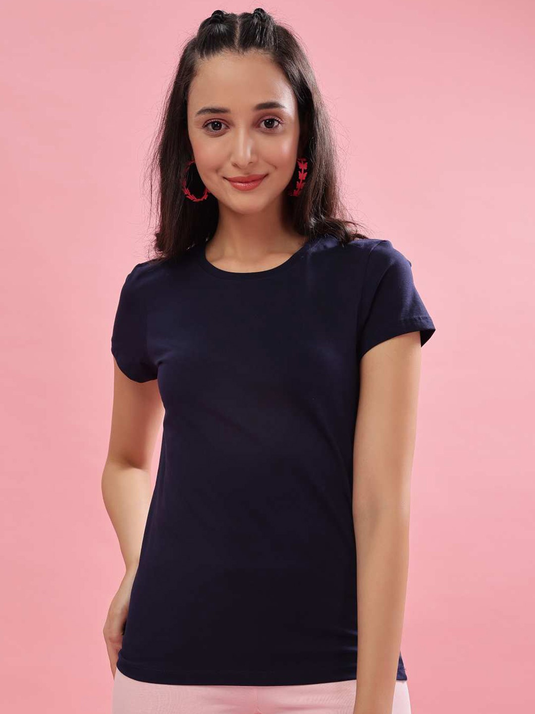 

Dollar Rapid-Dry Round Neck Slim Fit Sports T-shirt, Navy blue