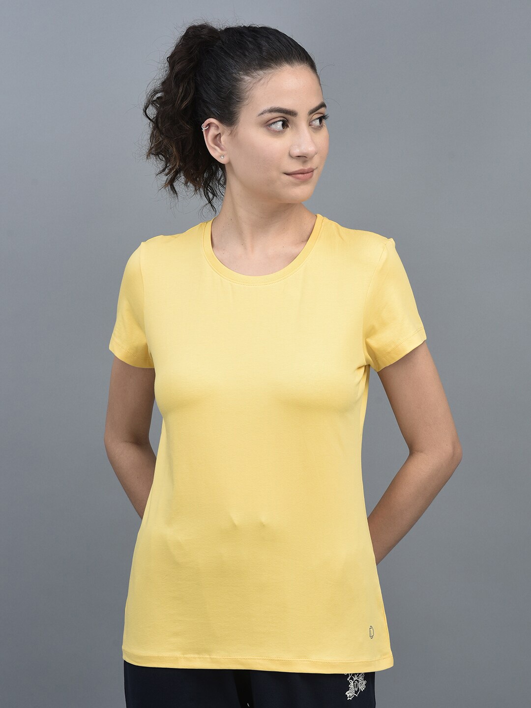 

Dollar Rapid-Dry Round Neck Slim Fit Sports T-shirt, Yellow