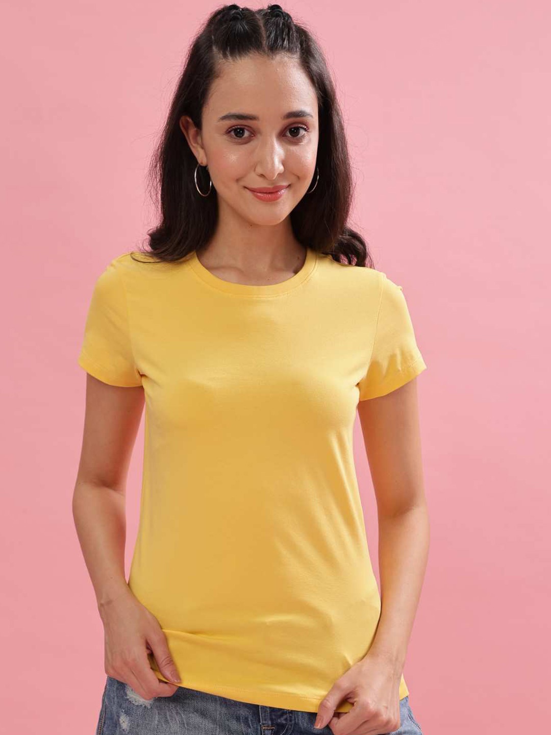 

Dollar Rapid-Dry Round Neck Slim Fit Sports T-shirt, Yellow