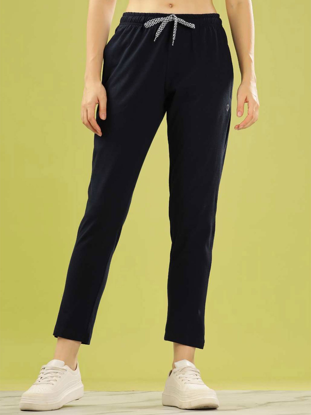 

Dollar Women Slim-fit Rapid-Dry Technology Pure Cotton Sports Track Pants, Navy blue