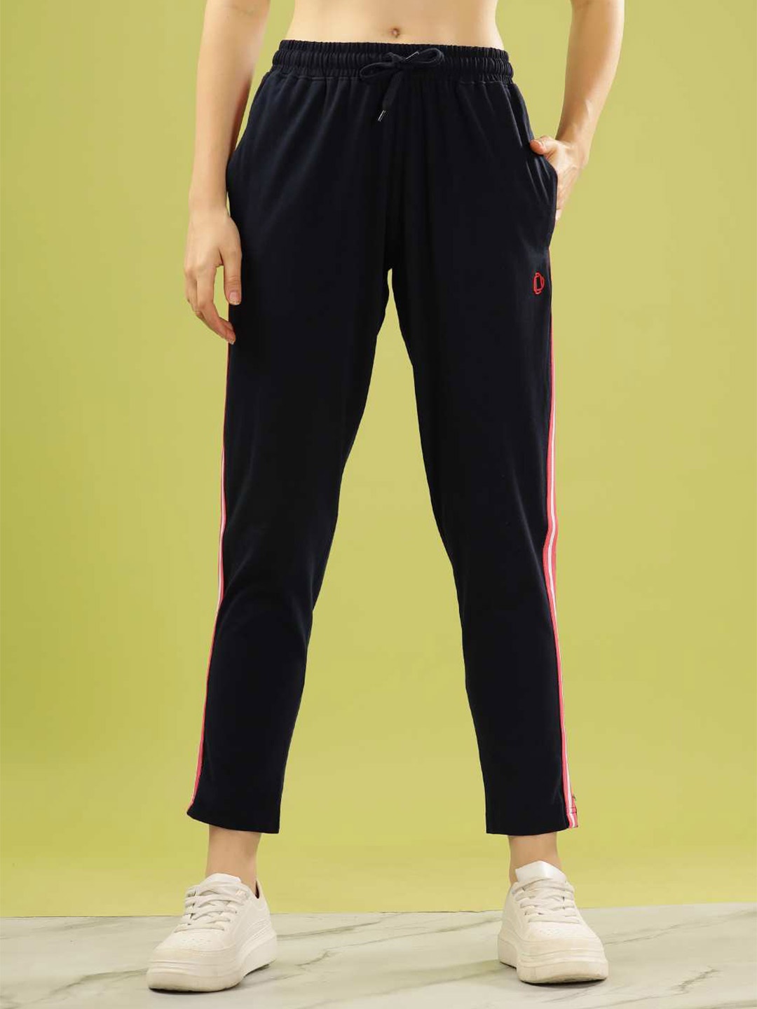 

Dollar Women Slim-fit Rapid-Dry Technology Pure Cotton Sports Track Pants, Navy blue