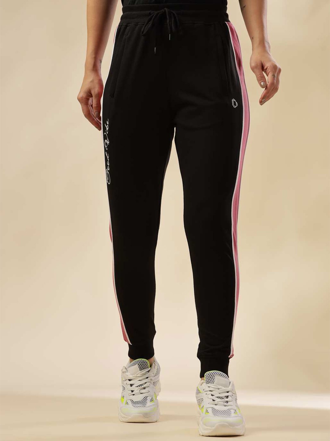

Dollar Women Slim-fit Rapid-Dry Technology Pure Cotton Joggers, Black