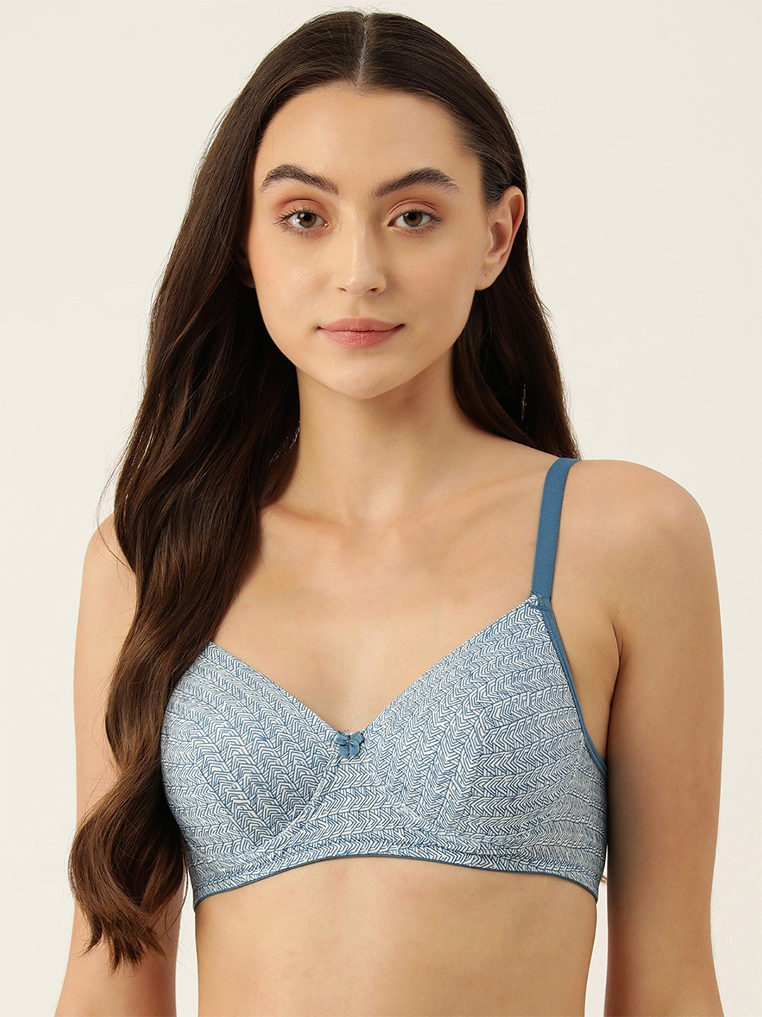 

Leading Lady Printed Full Coverage Lightly Padded Bra, White