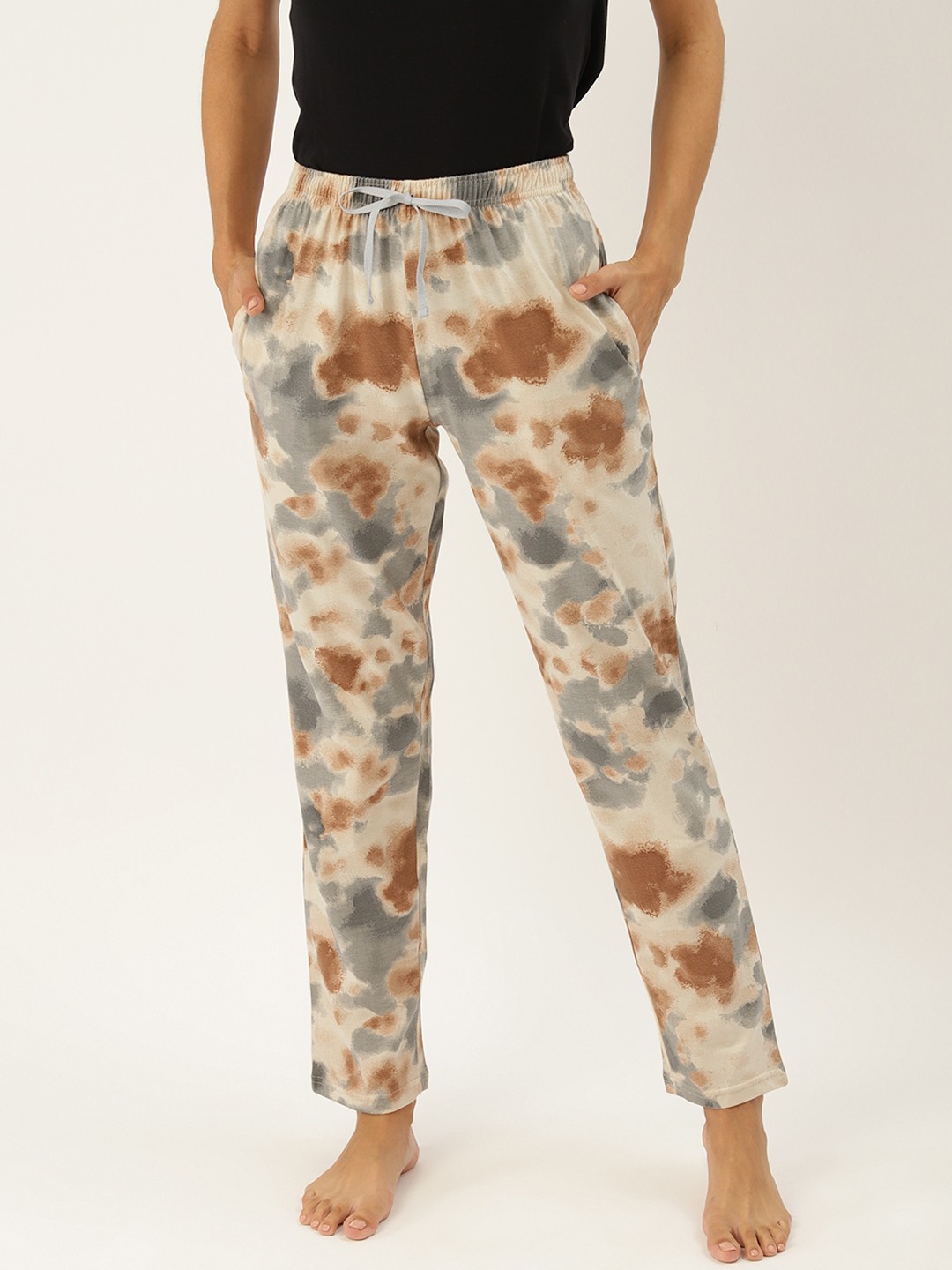 

Leading Lady Women Printed Cotton Lounge Pants, Peach