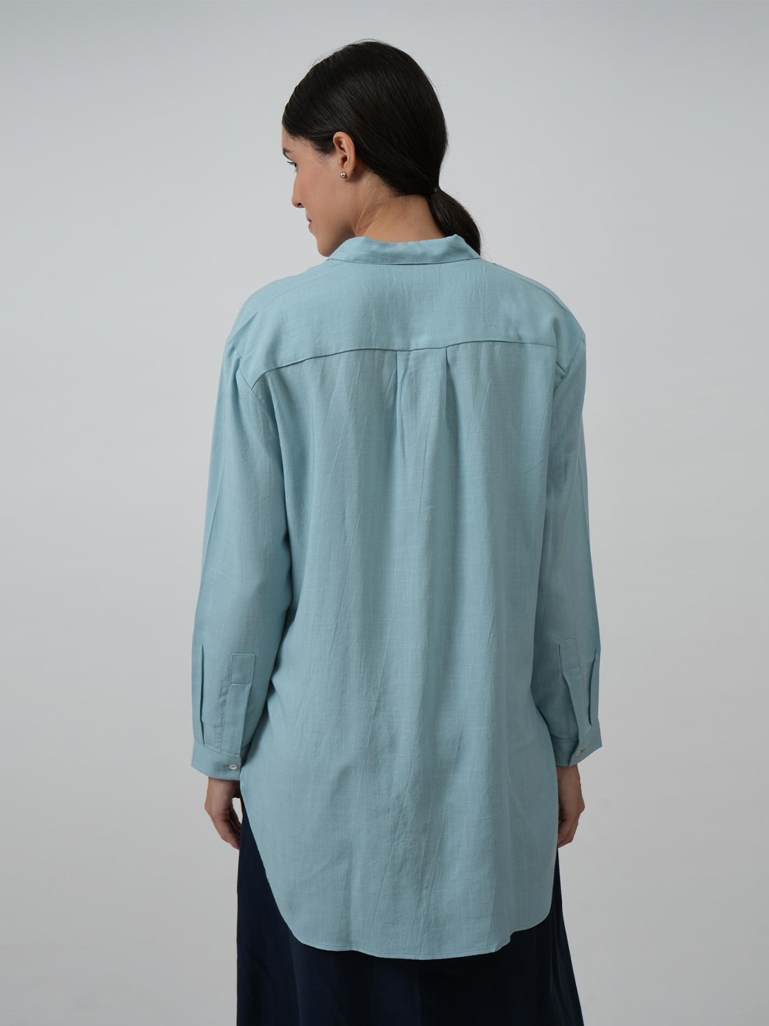 

Saltpetre Classic Spread Collar Casual Shirt, Blue