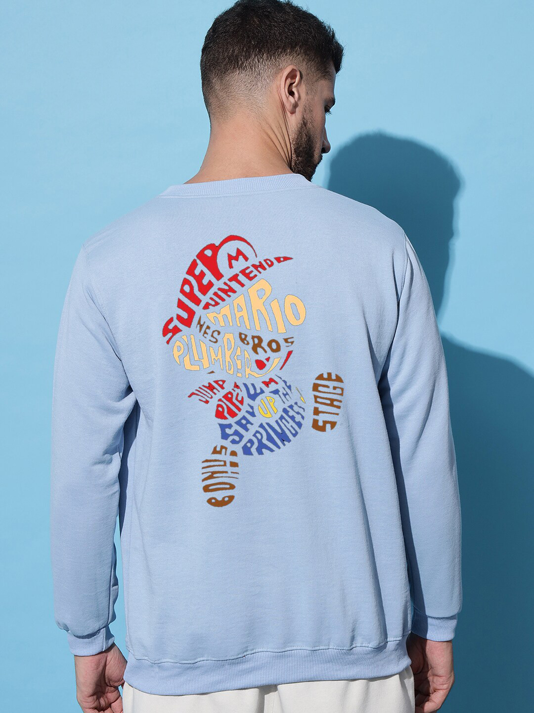 

Imsa Moda Mario Printed Fleece Sweatshirt, Blue