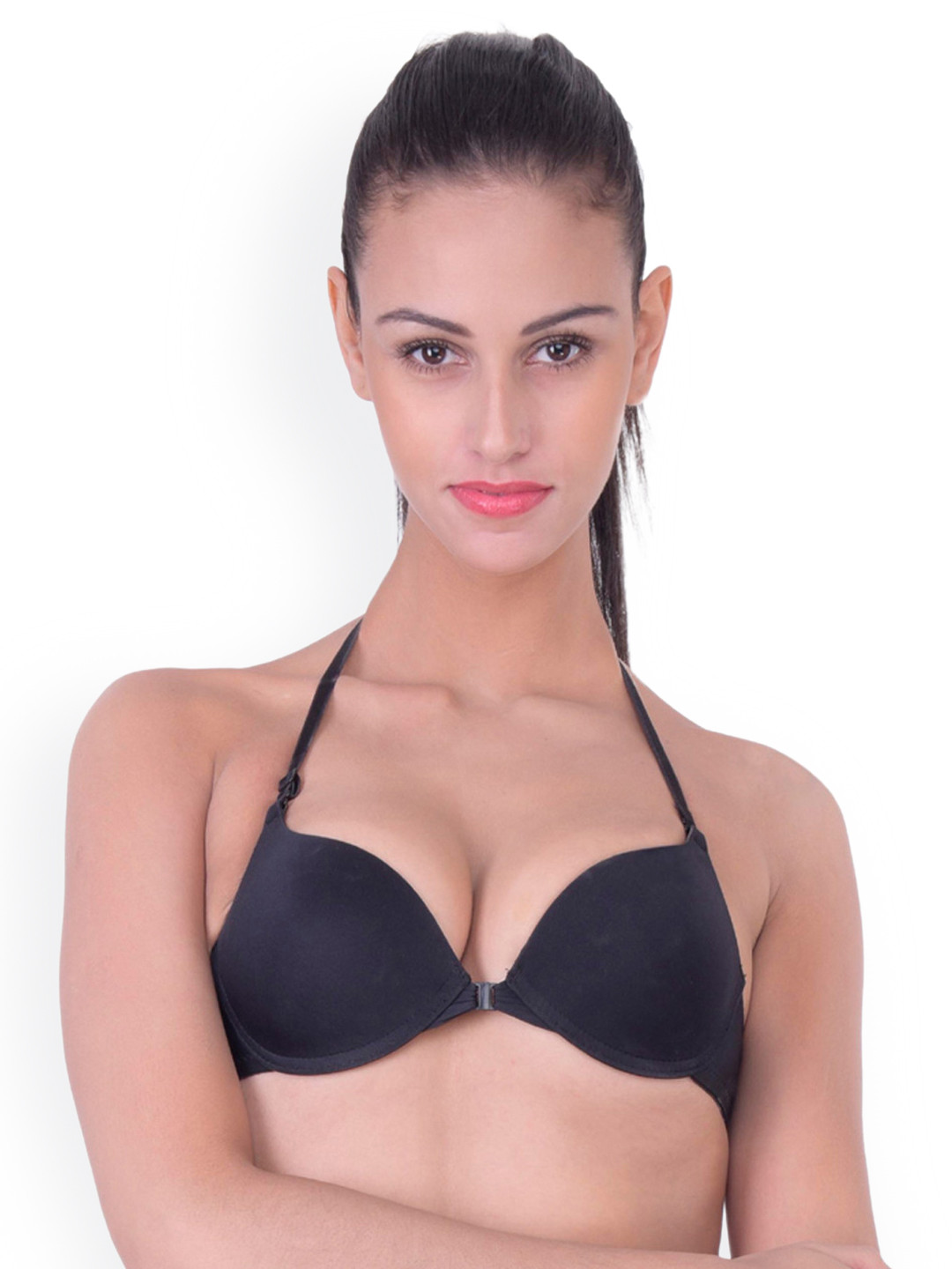 

PrettyCat Black Solid Underwired Lightly Padded Push-Up Bra