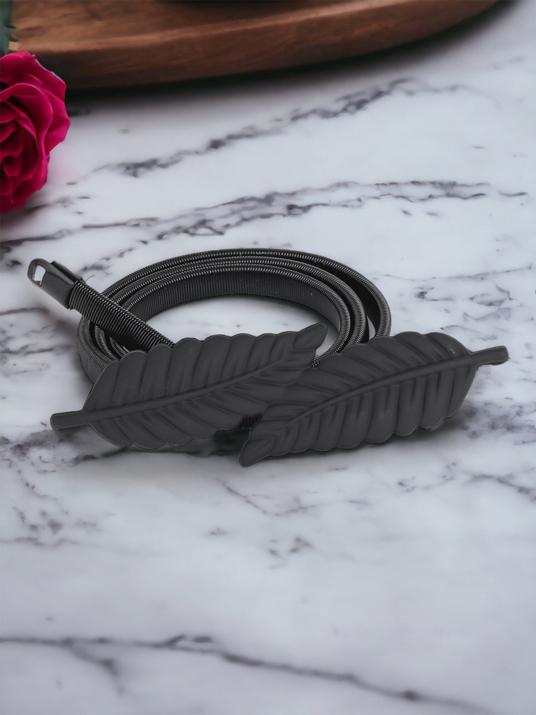 

DressBerry Women Black Textured Belt