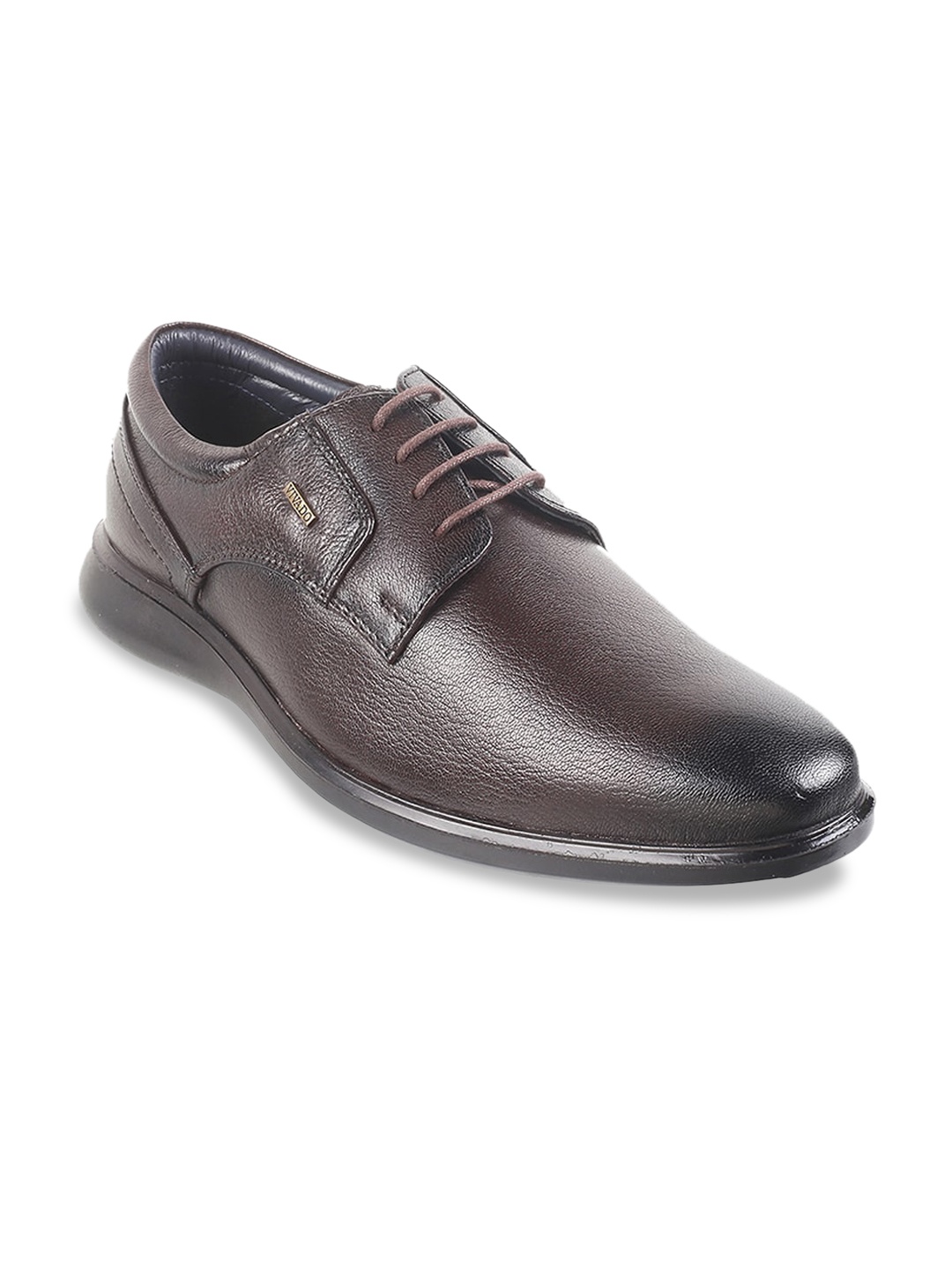 

WALKWAY by Metro Men Textured Leather Formal Derbys, Maroon