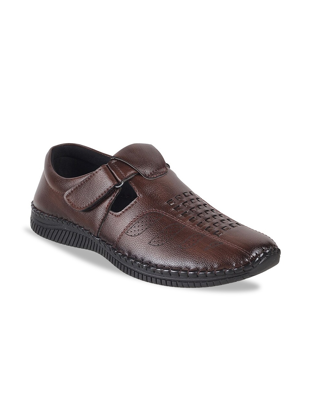 

WALKWAY by Metro Men Textured Shoe-Style Sandals, Brown