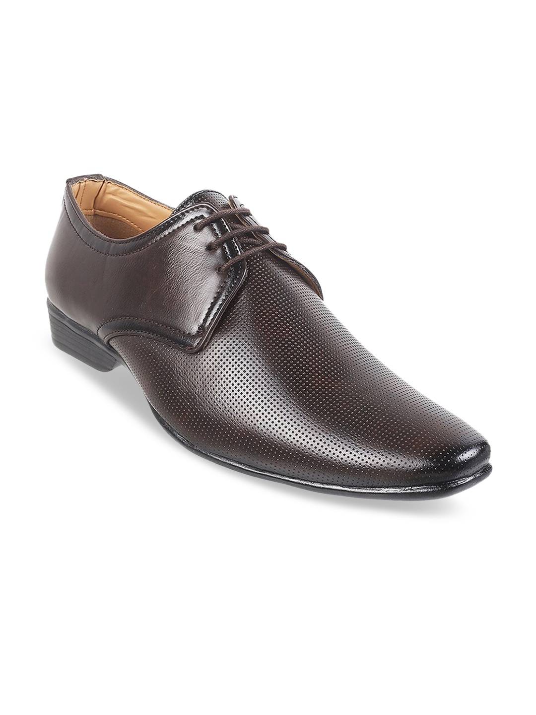 

WALKWAY by Metro Men Textured Formal Derbys, Brown