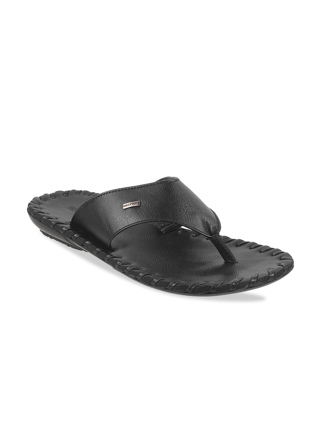 

WALKWAY by Metro Men Leather Comfort Sandals, Black