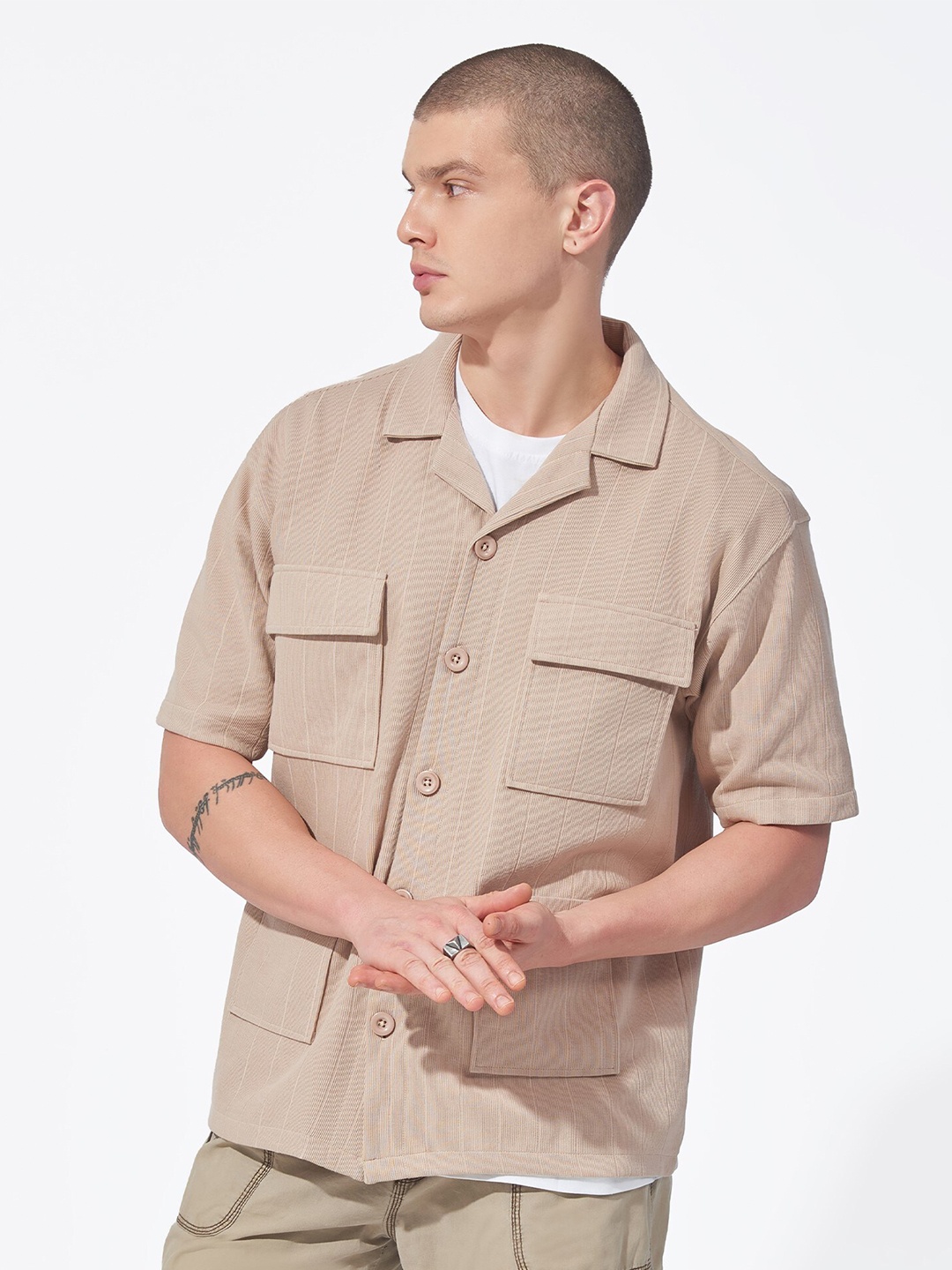 

Maniac Men Brown Classic Opaque Casual Shirt