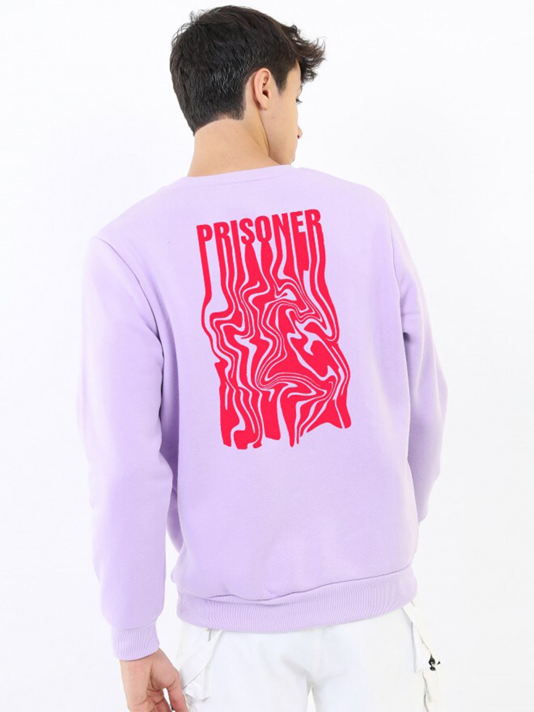 

Imsa Moda Abstract Printed Fleece Pullover Sweatshirt, Lavender