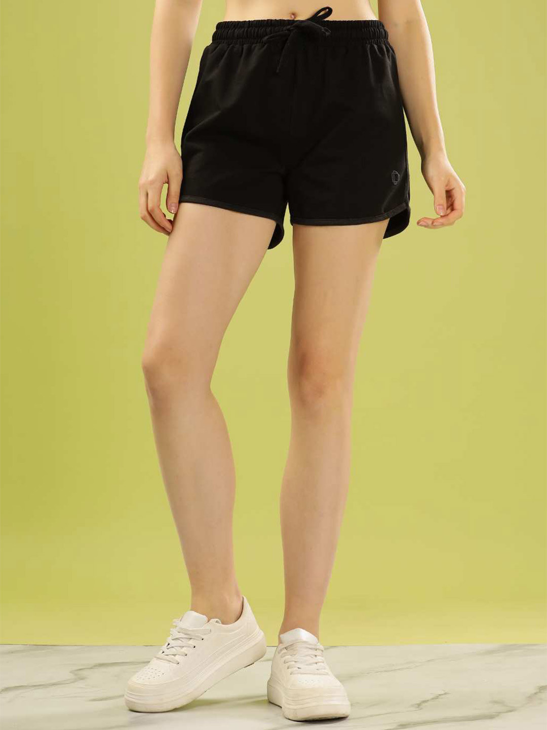 

Dollar Women Cotton Antimicrobial Cycling Slim Fit Shorts, Black