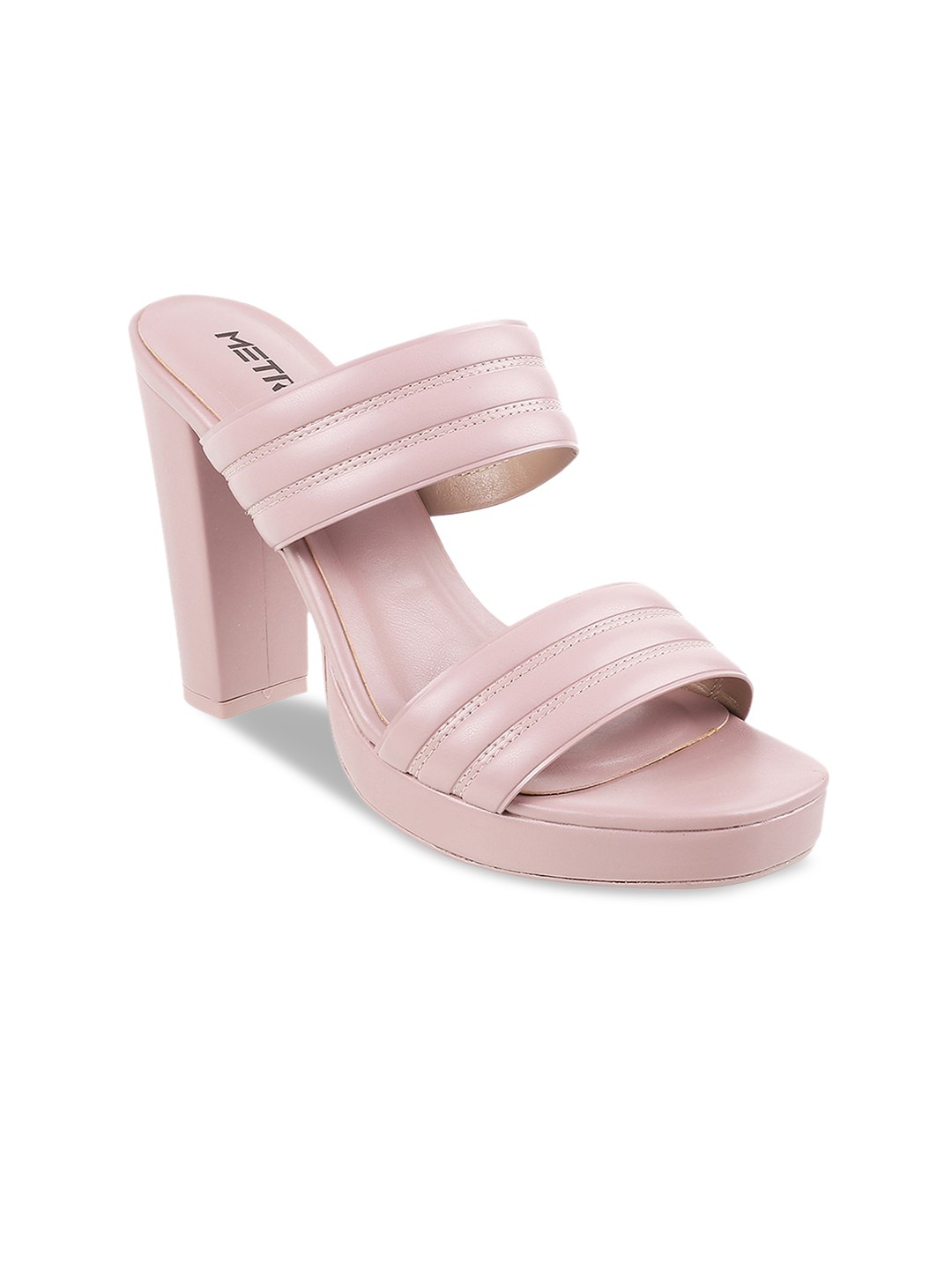 

Metro Textured Two Strap Platform Heels, Lavender