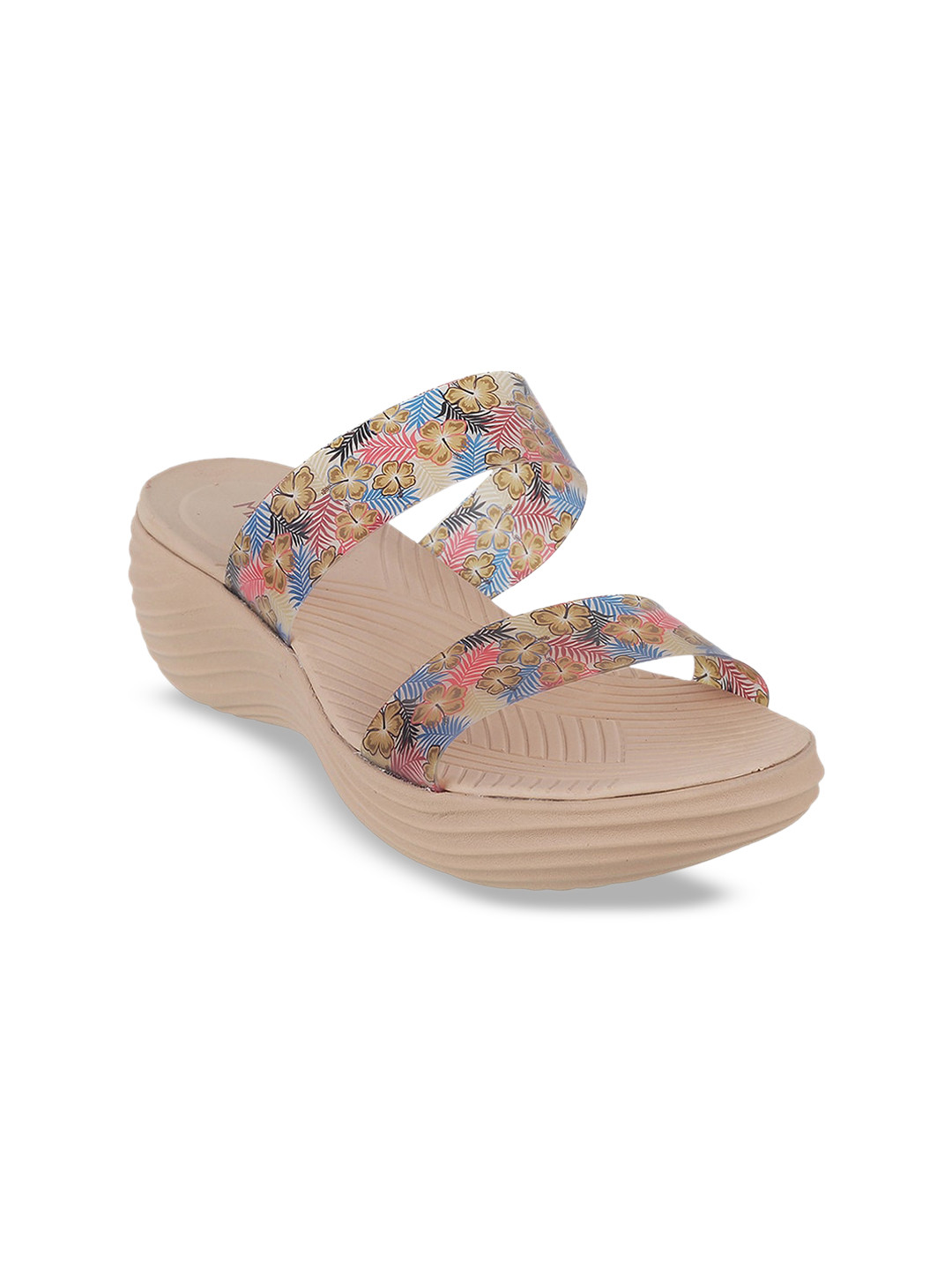 

Metro Printed Comfort Heels, Beige