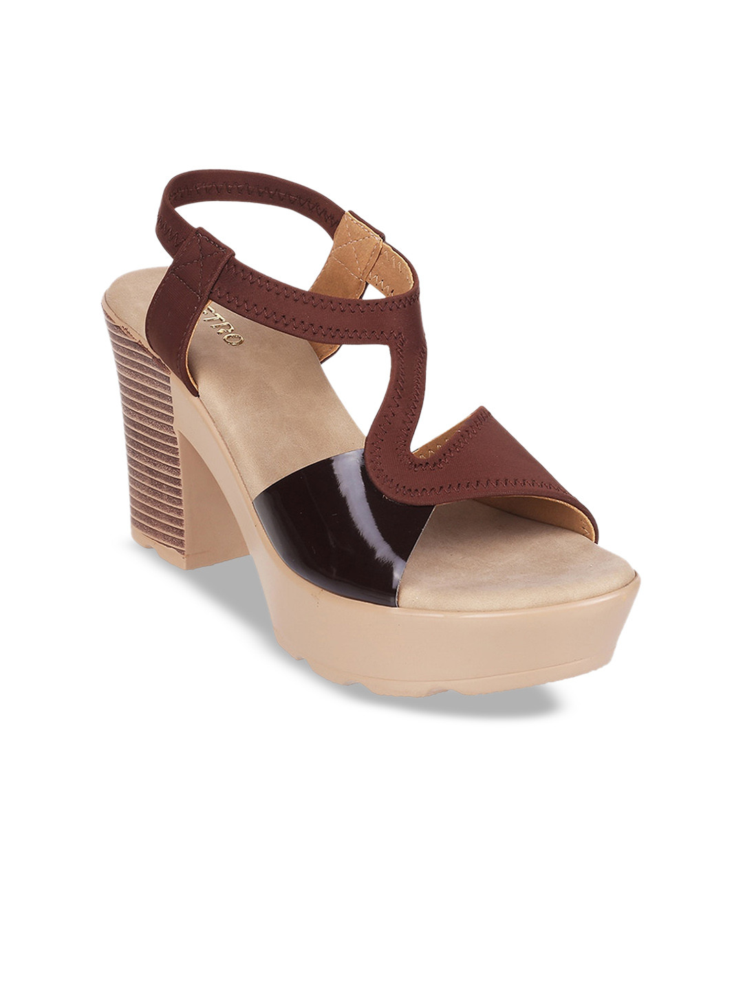 

Metro Open Toe Platform Heels, Tan